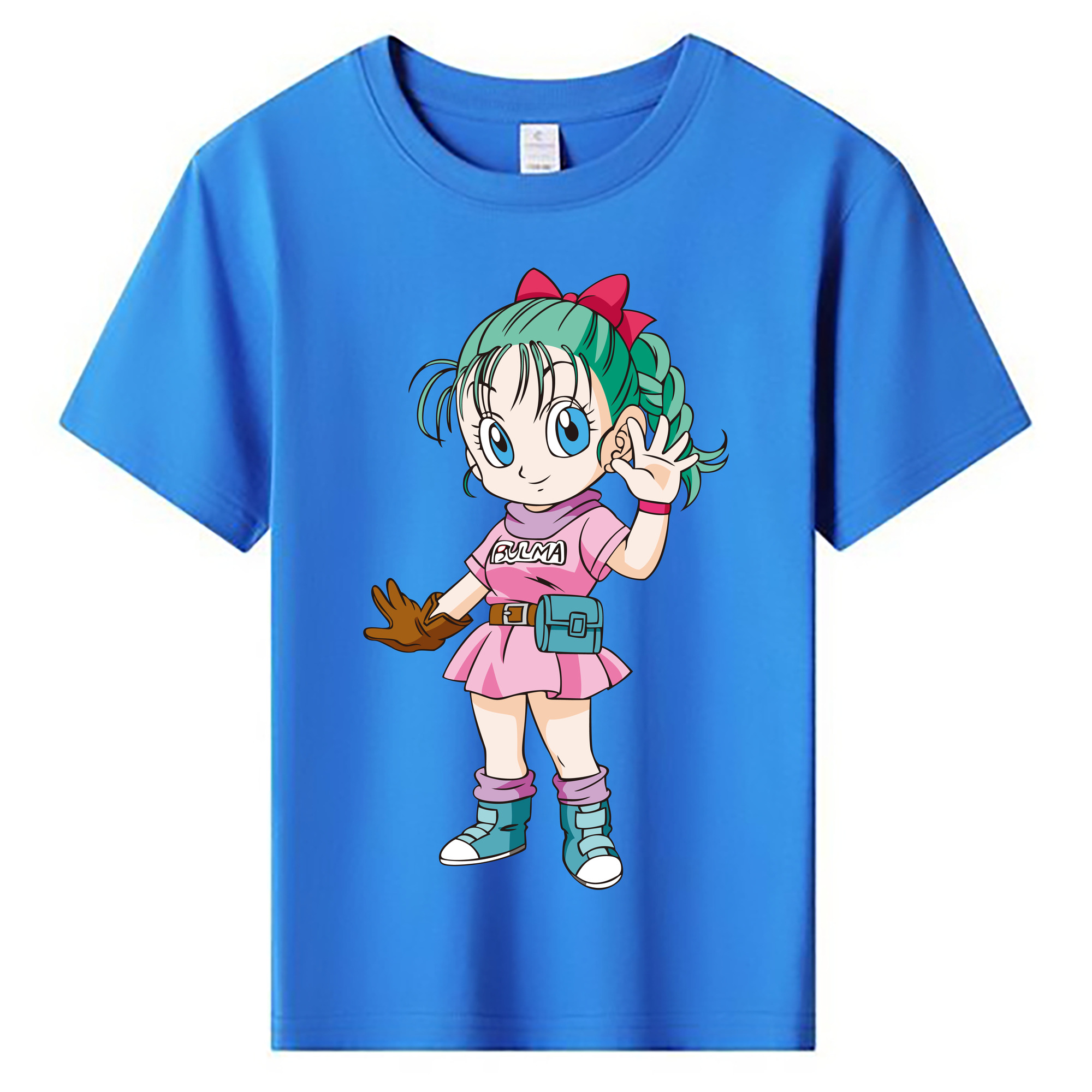 （画像用） ドラゴンボール ブルマ DRAGON BALL Bulma 綿100％キッズTシャツ（フロントプリント）